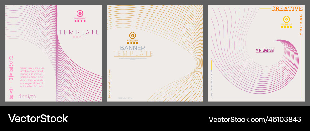 A set of backgrounds symmetrical sinuous lines A set of backgrounds symmetrical sinuous lines Vector Image
