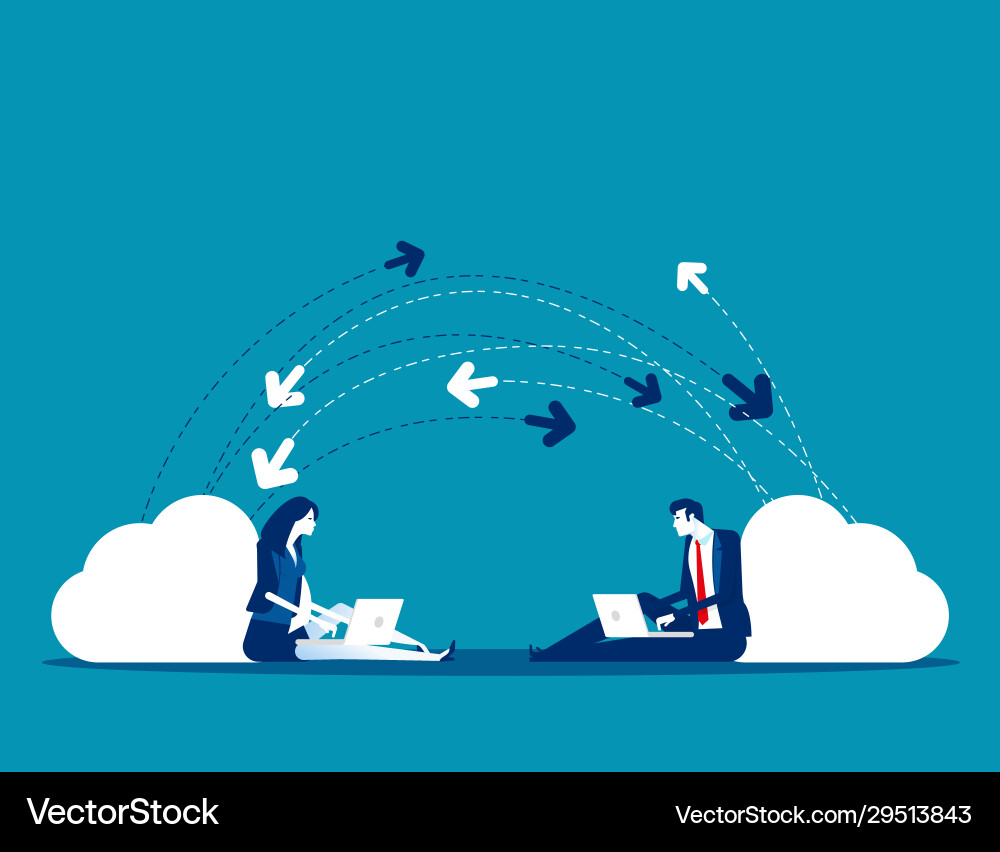 Business send data message concept Business send data message concept vector image