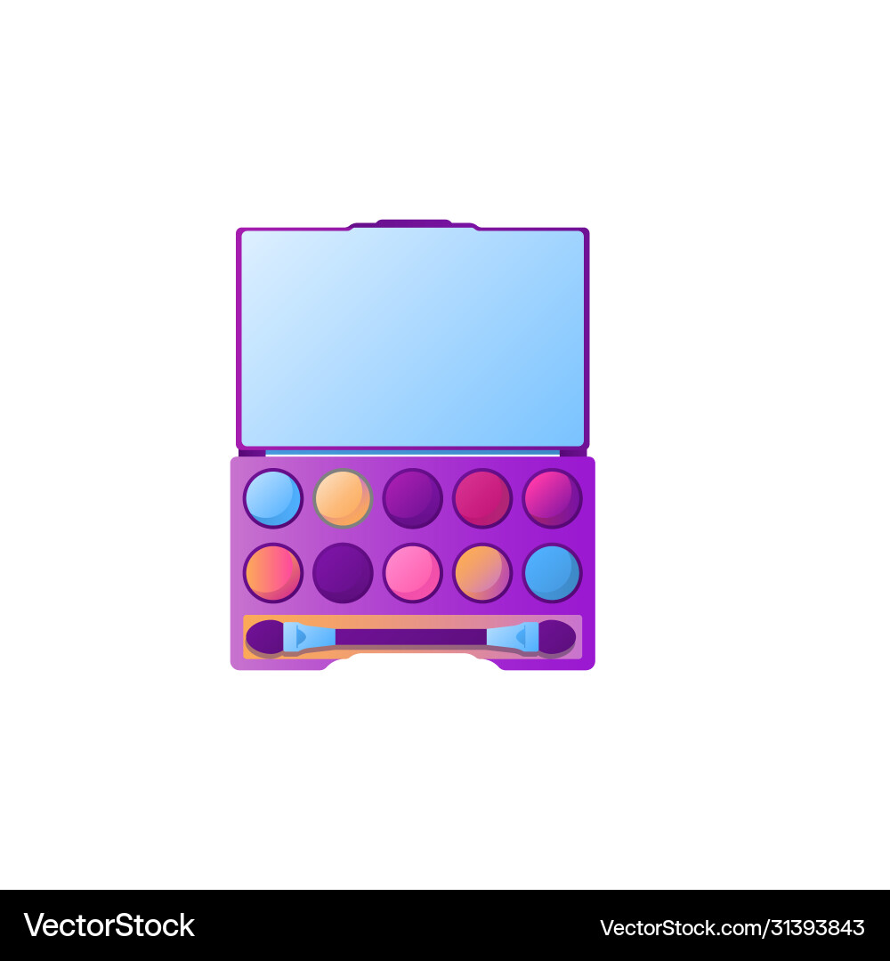 Cartoon Lidschattenpalette mit verschiedenen Farben Cartoon Lidschattenpalette mit verschiedenen Farben vektorbild