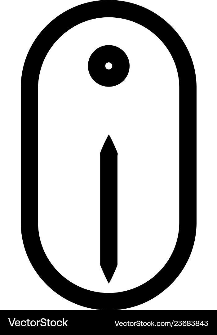 Computer mouse outline icon linear style sign vector image