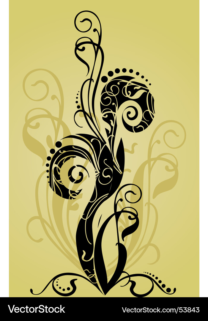 Curls and swirls vector image
