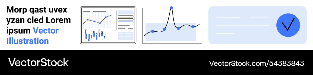 Data analytics dashboard concepts with graphs Data analytics dashboard concepts with graphs Vector Image