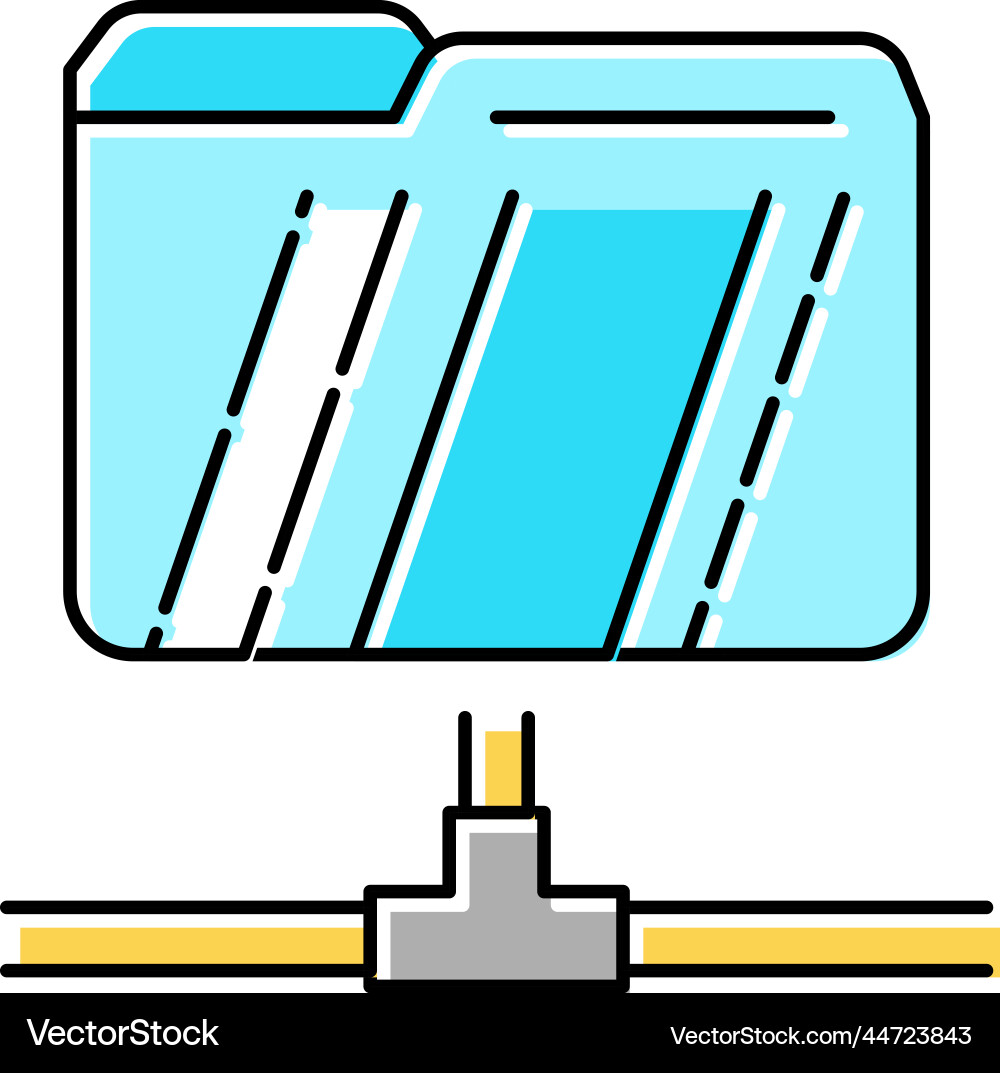 Data folder color icon Data folder color icon Vector Image