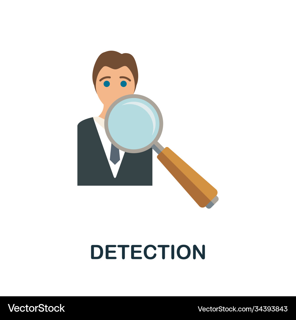 Detection icon simple element from business Detection icon simple element from business vector image