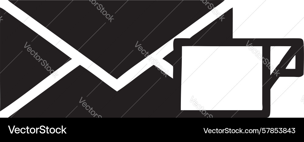 Envelope with folder organized mail document vector image