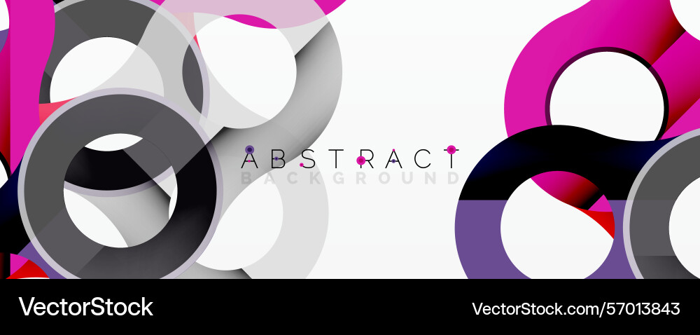 Modern design features overlapping circles gray Vector Image
