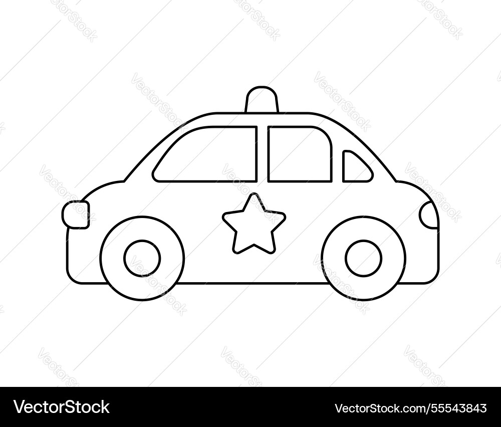 Police Auto Umriss für das Einfärben Buch Vorlage Police Auto Umriss für das Einfärben Buch Vorlage vektorbild