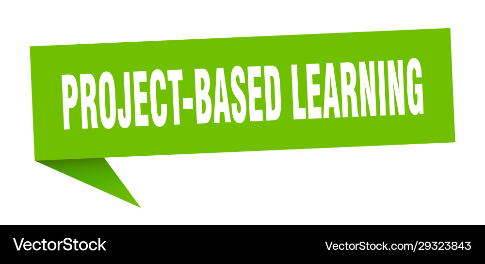Project-based learning speech bubble vector image