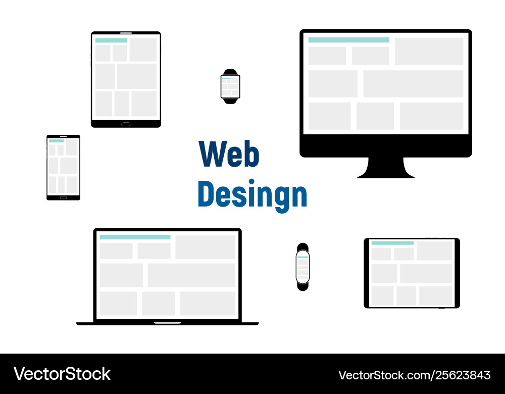 Responsive web design vector image