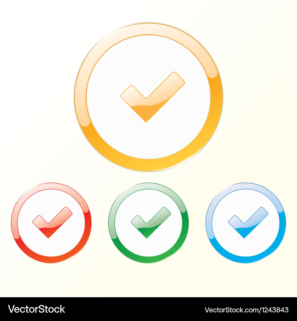 Round Checkmark Icon Vector Image