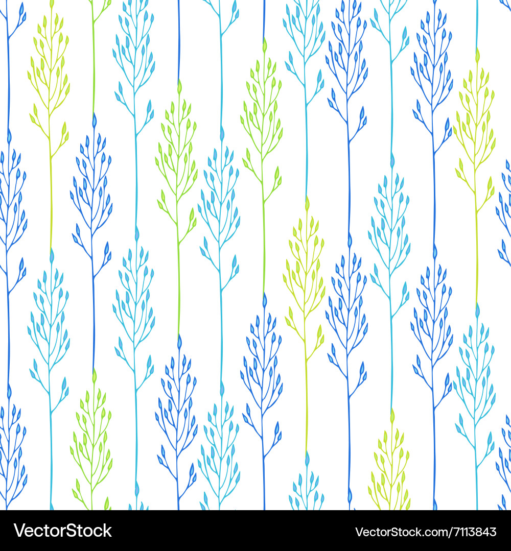 Spikelet Grass Pattern vector image