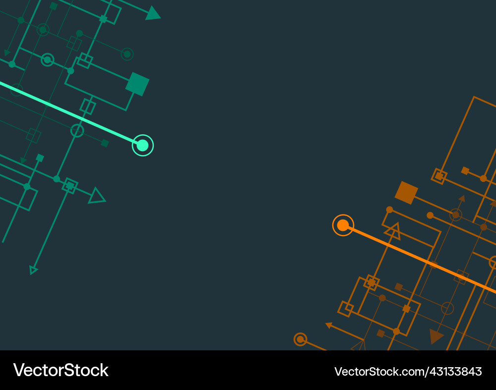 Techno connect dark background Techno connect dark background vector image