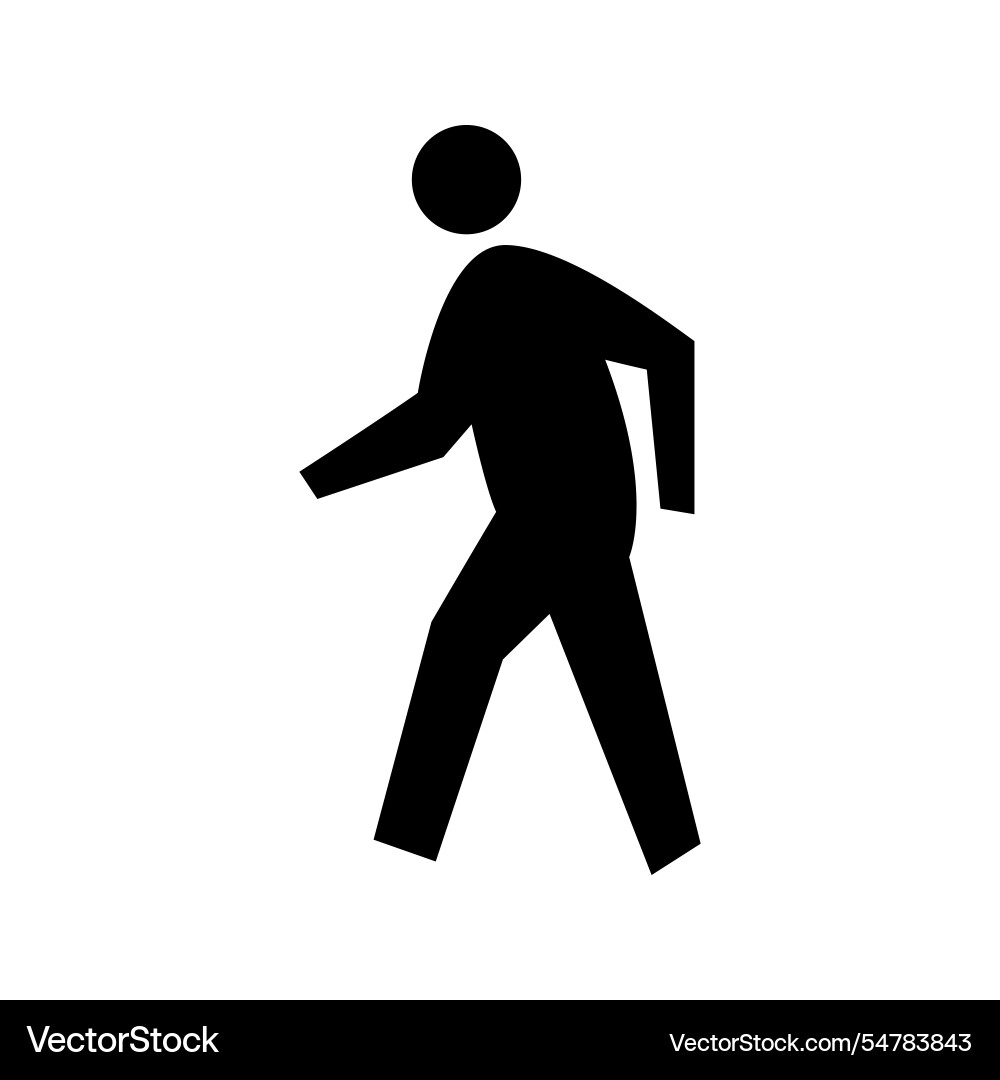 Walking man pedestrian icon isolated Royalty Free Vector