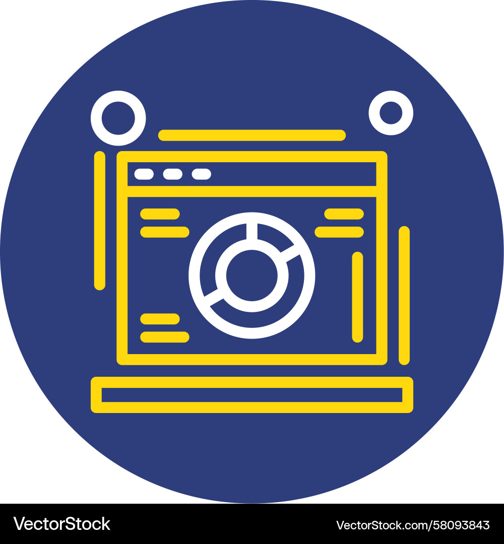 Web Metrics Circle Icon Vector Image