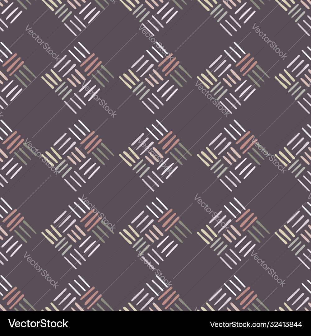 Abstract geometric dash pattern with lines vector image