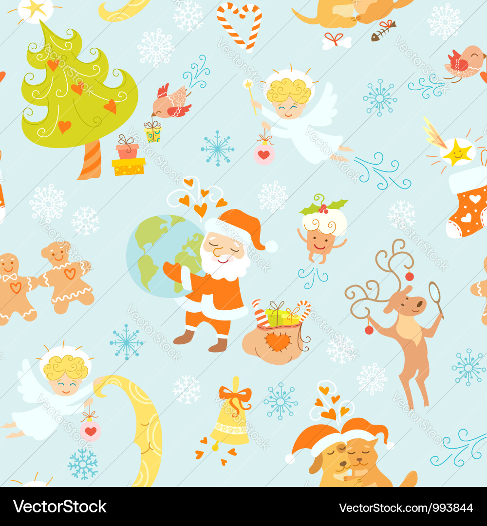 Cute Christmas Pattern vector image