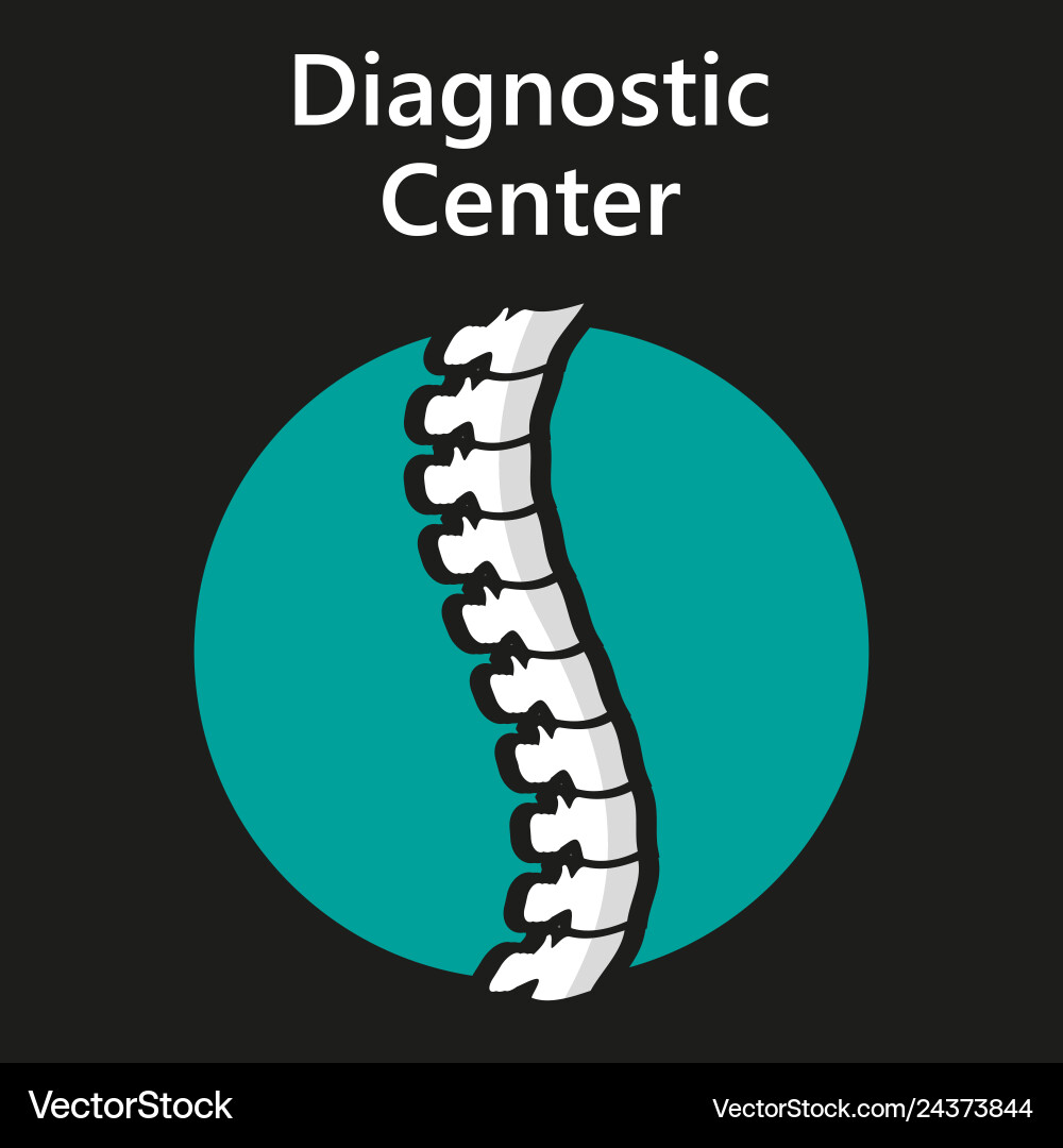 Diagnostic center logo on a black background Diagnostic center logo on a black background vector image