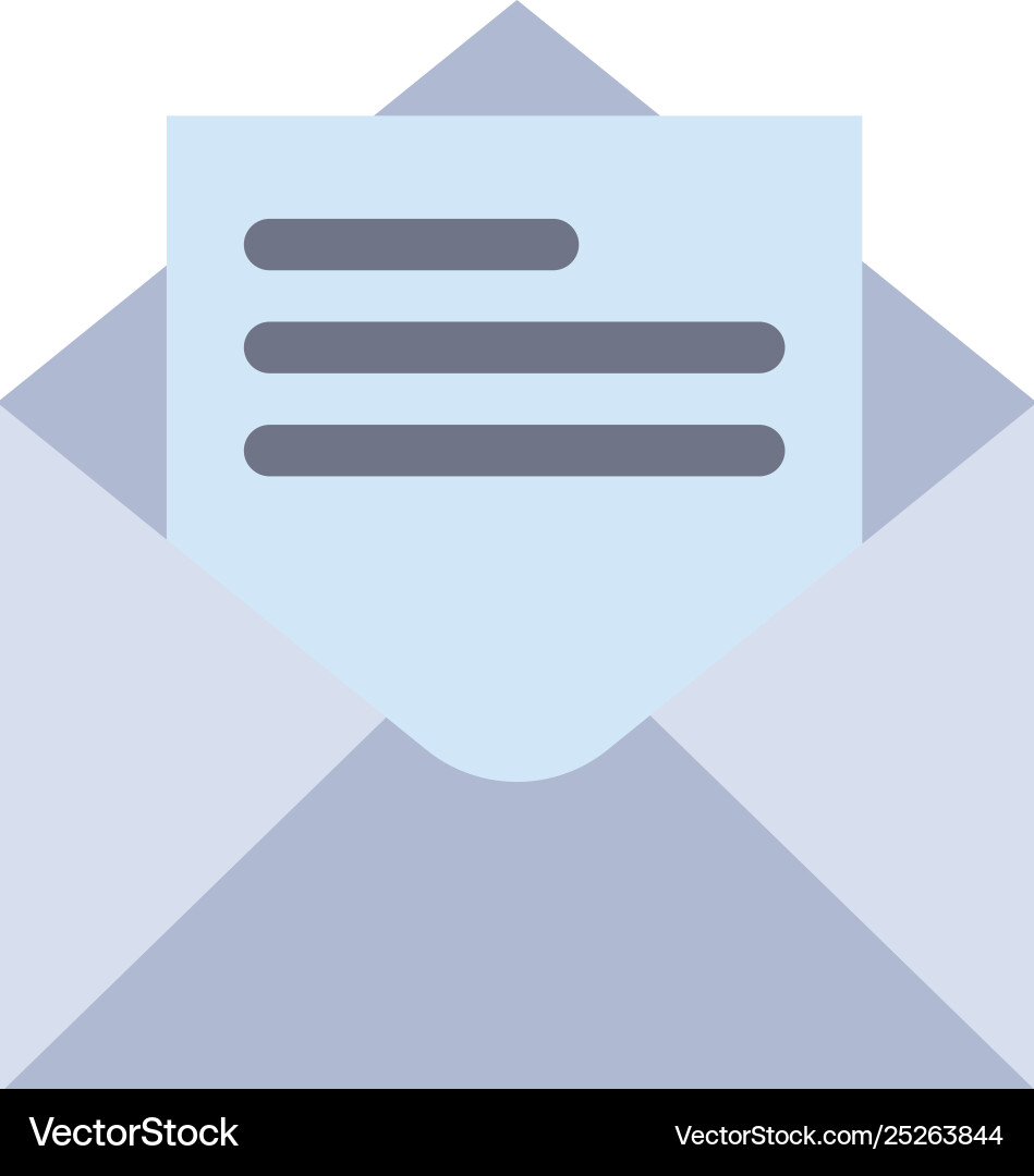 Email mail message text flat color icon Email mail message text flat color icon vector image