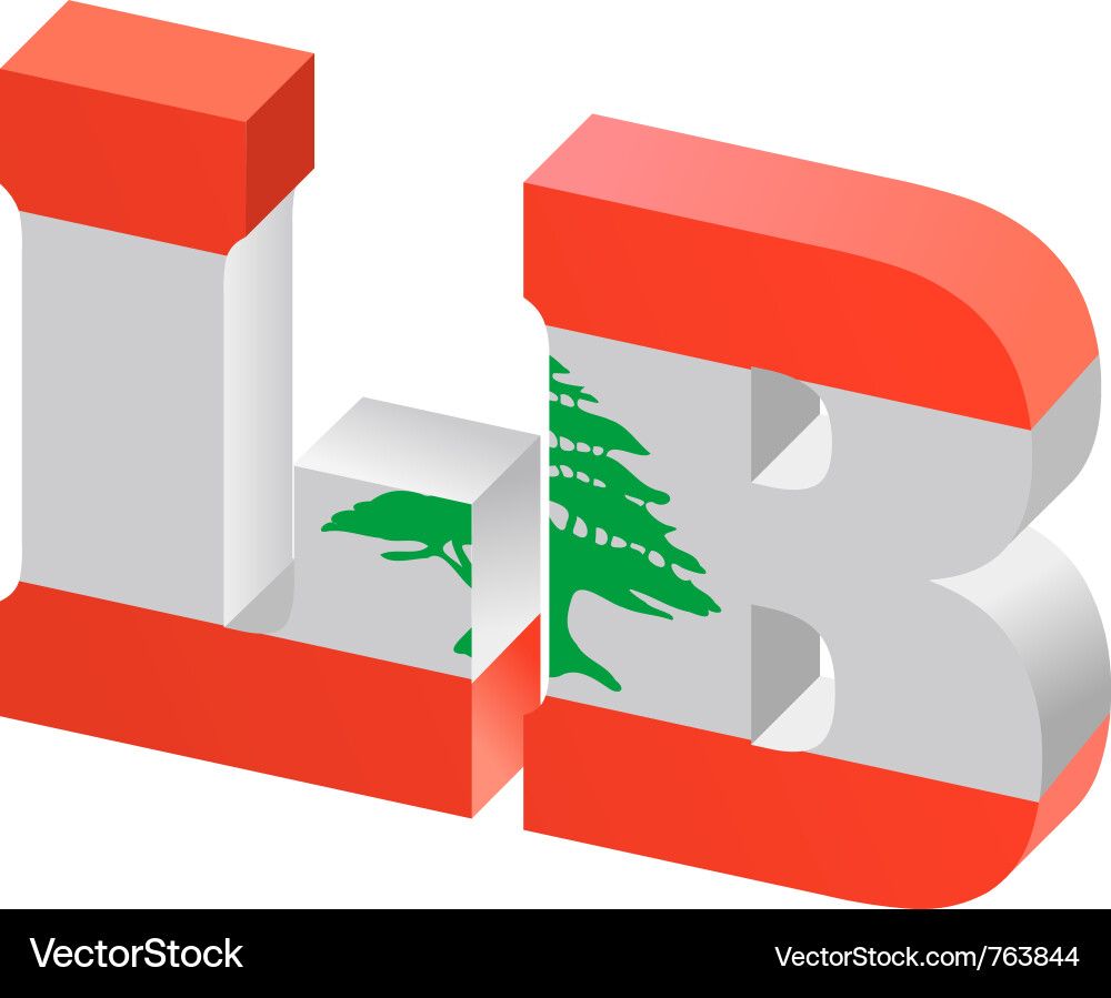 Internet Top-Level-Domain von lebanon Vektorbild