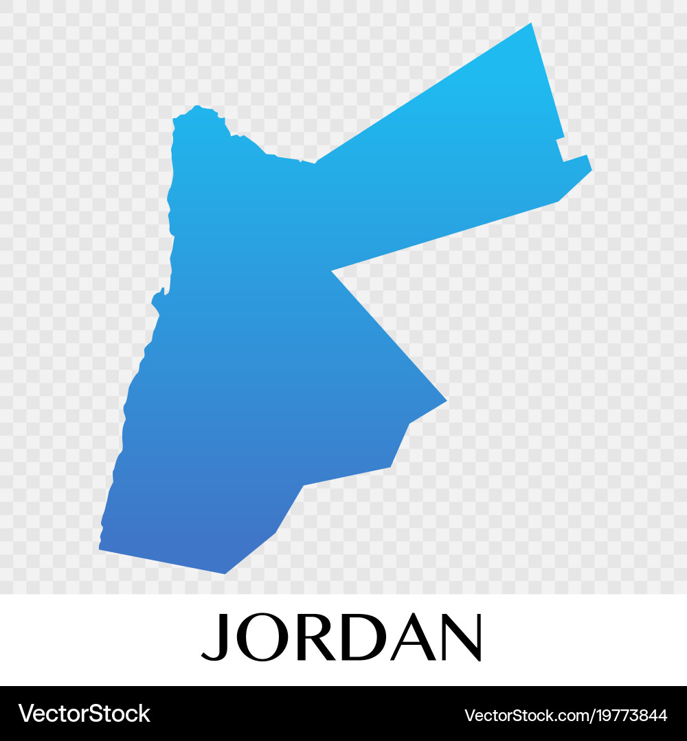 Jordan Map - Geographic Overview Vector Image