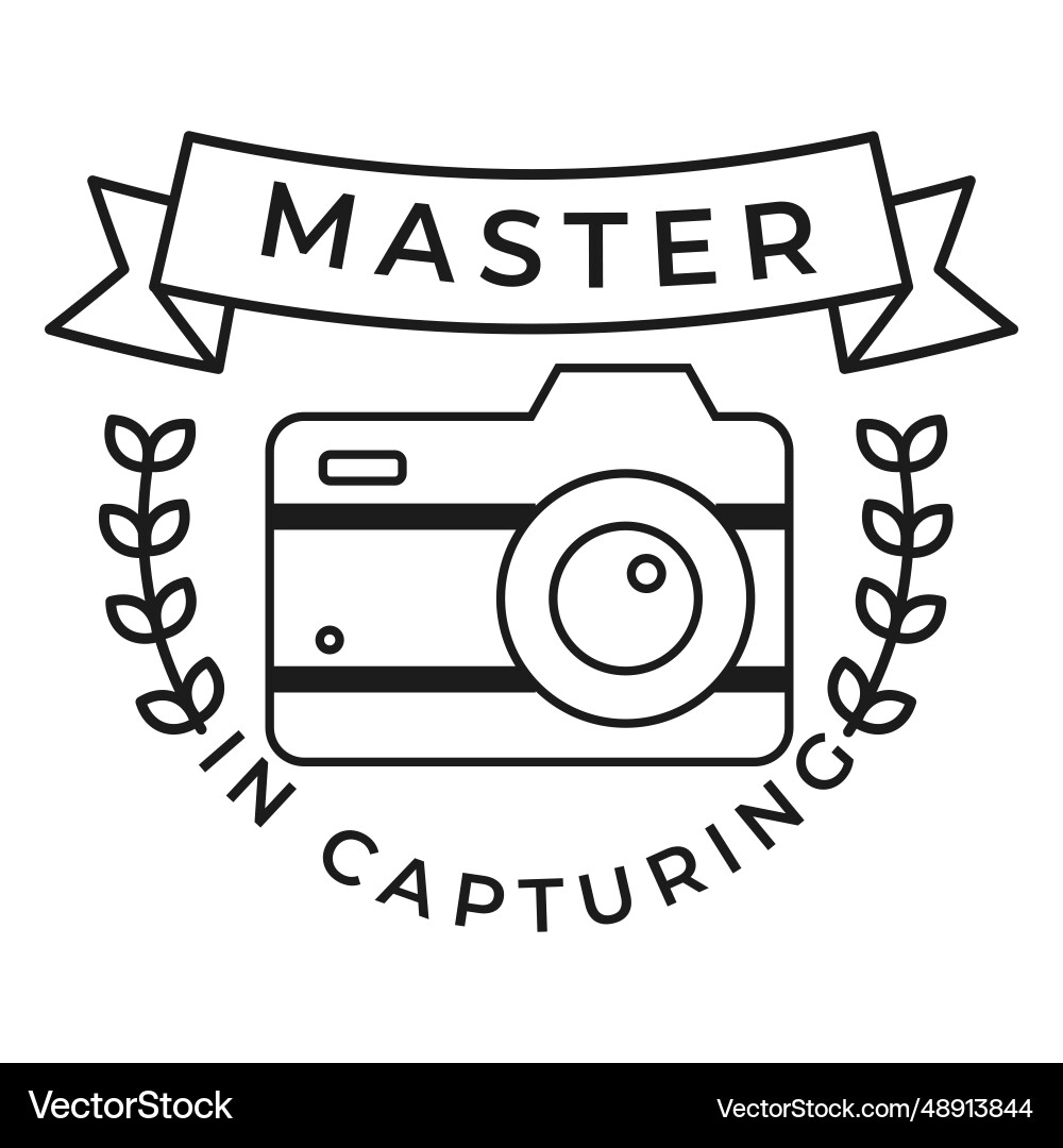 Master in capturing camera lens objective branch Vector Image