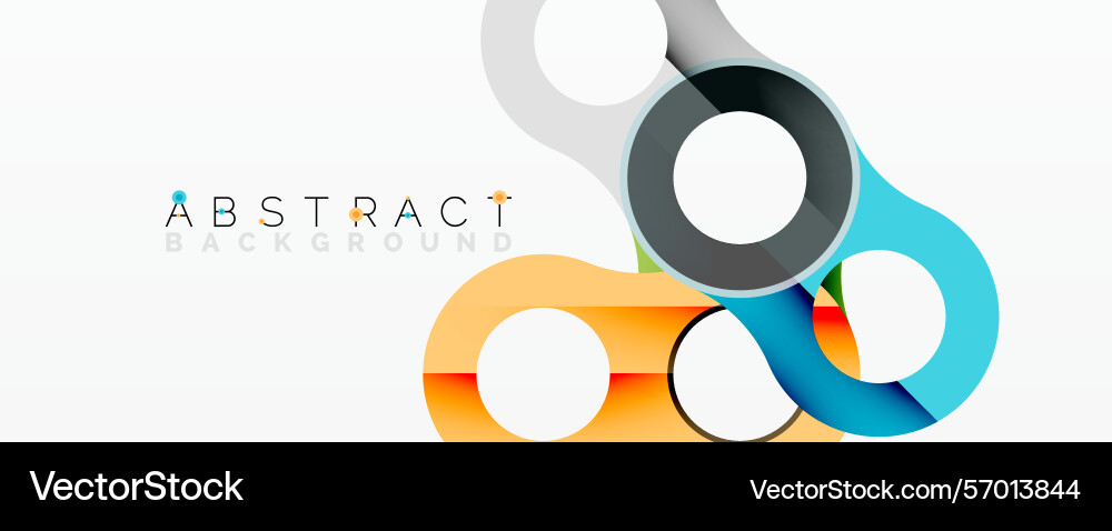 Modern design features overlapping circles vector image