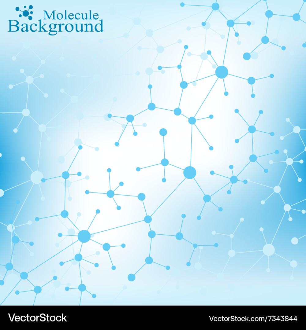 Molecule and communication with connected dots vector image