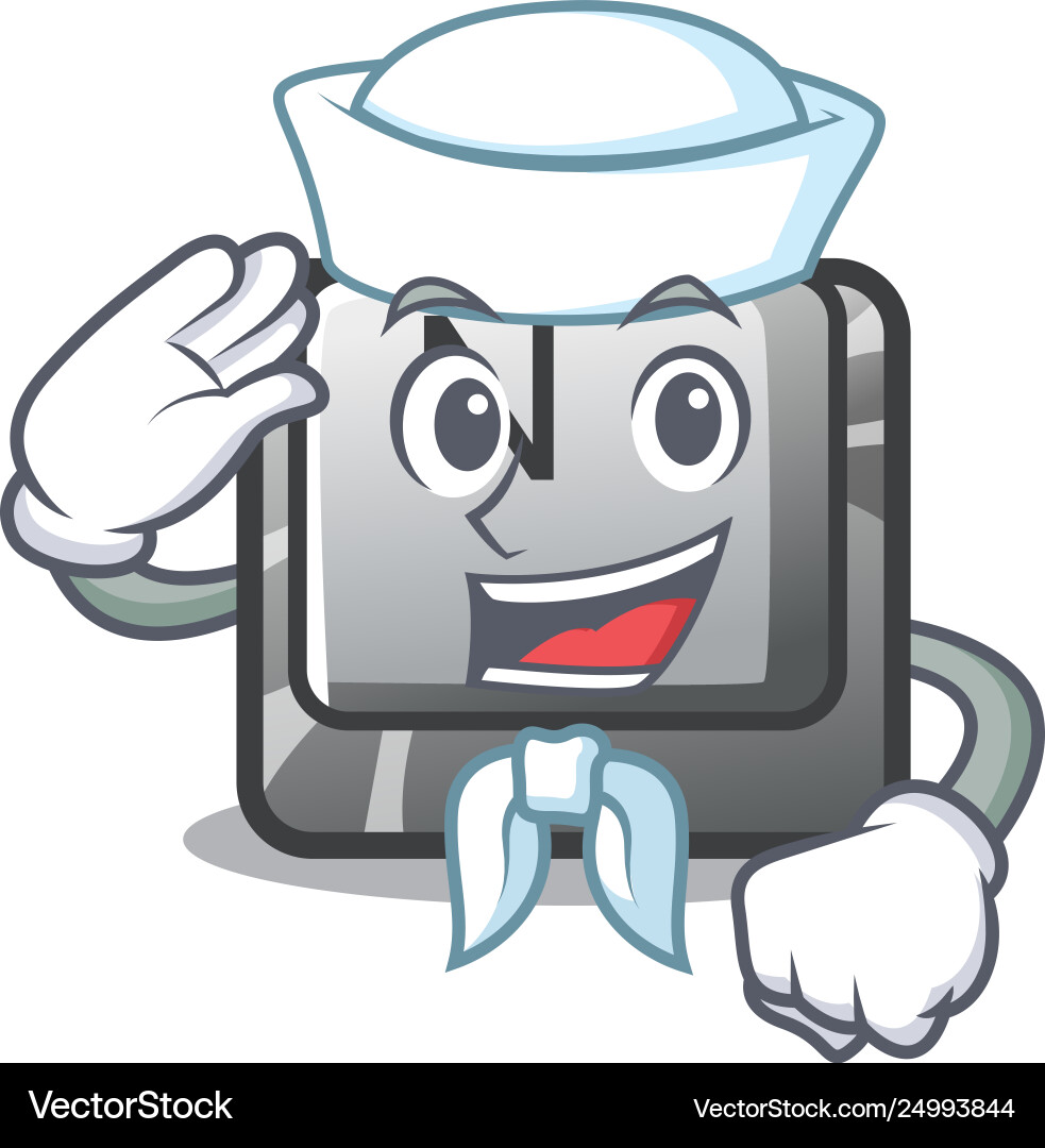 Sailor button n on a game character Sailor button n on a game character vector image