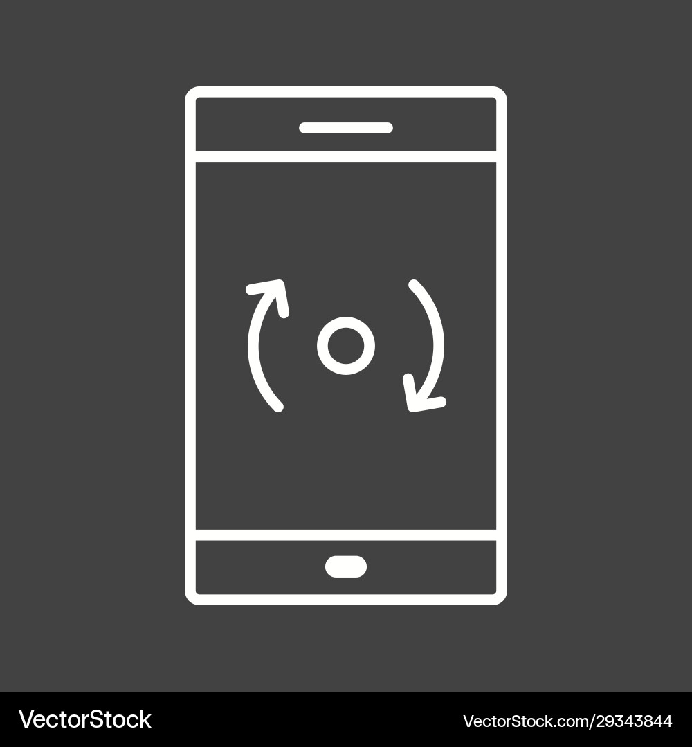 Unique backup and reset line icon vector image