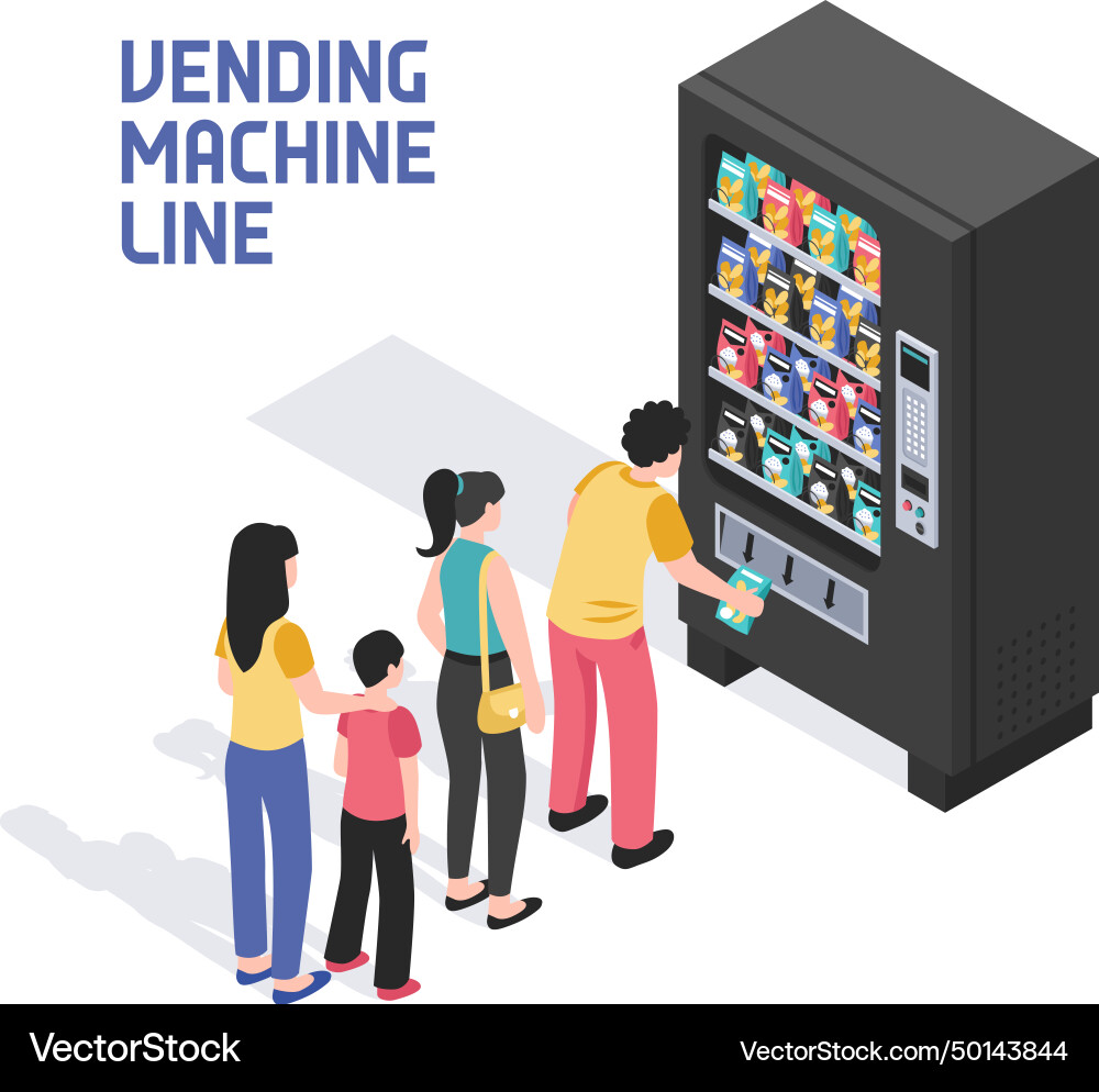 Vending Machine Lineup vector image
