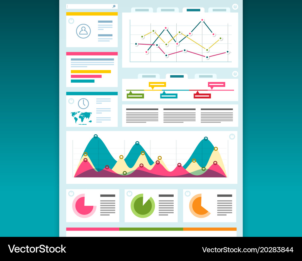 Web design dashboard template creative layout vector image