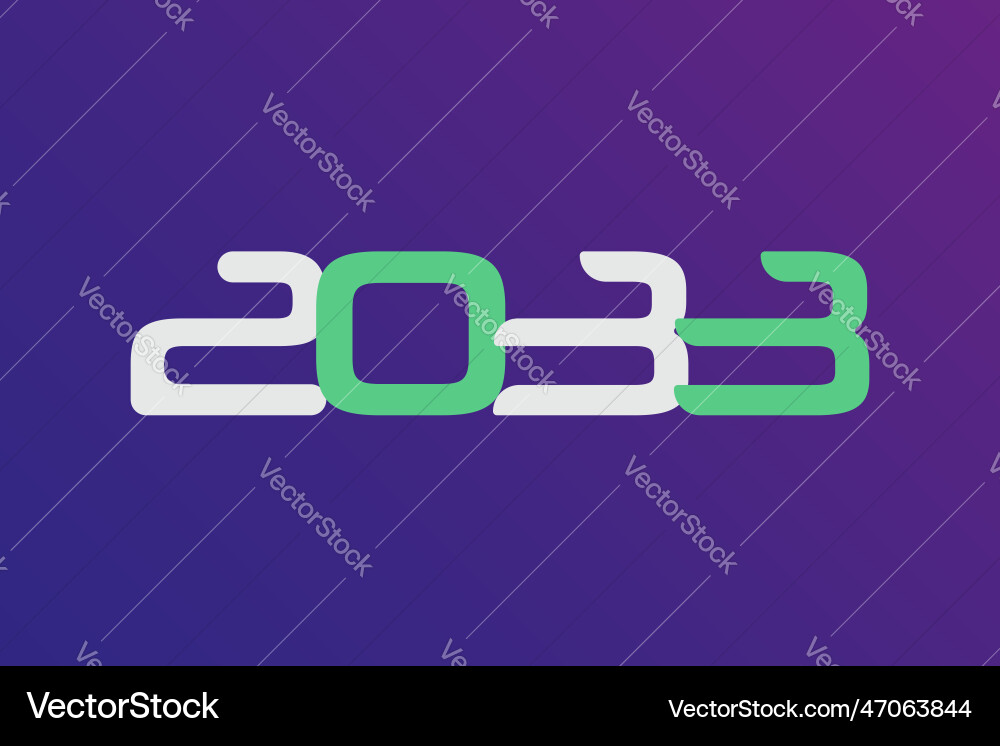 Year 2033 numeric typography text design Year 2033 numeric typography text design vector image