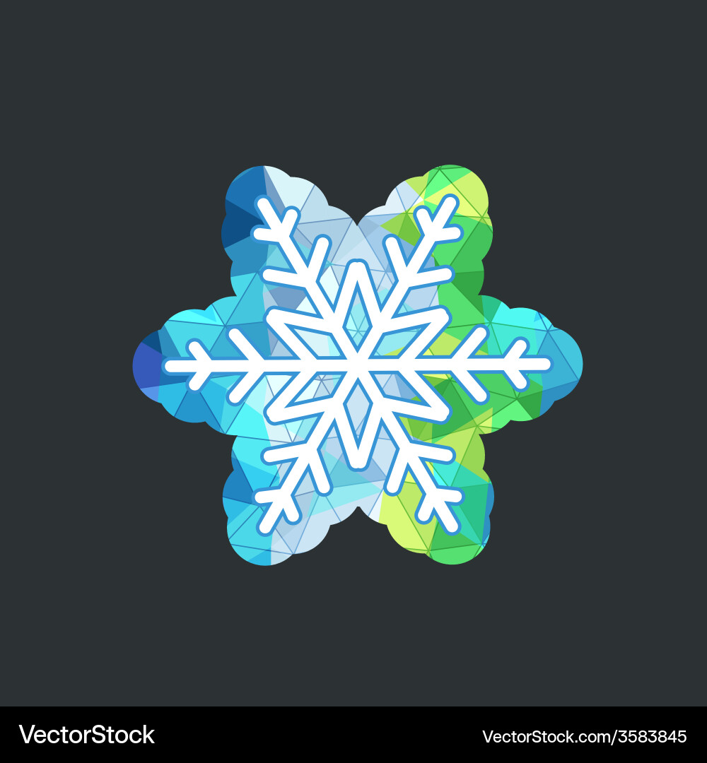 Abstract background of different color triangles vector image