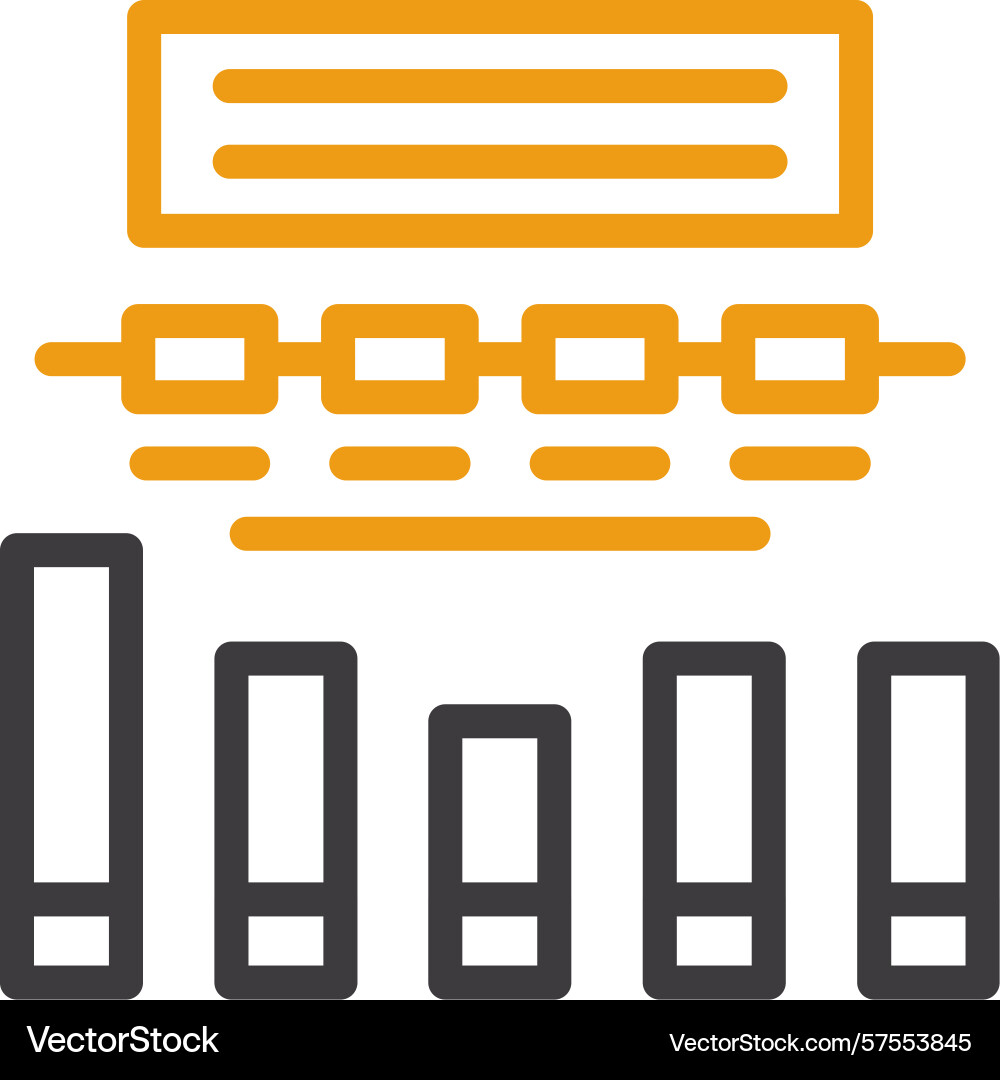 Bar chart two color icon Vector Image