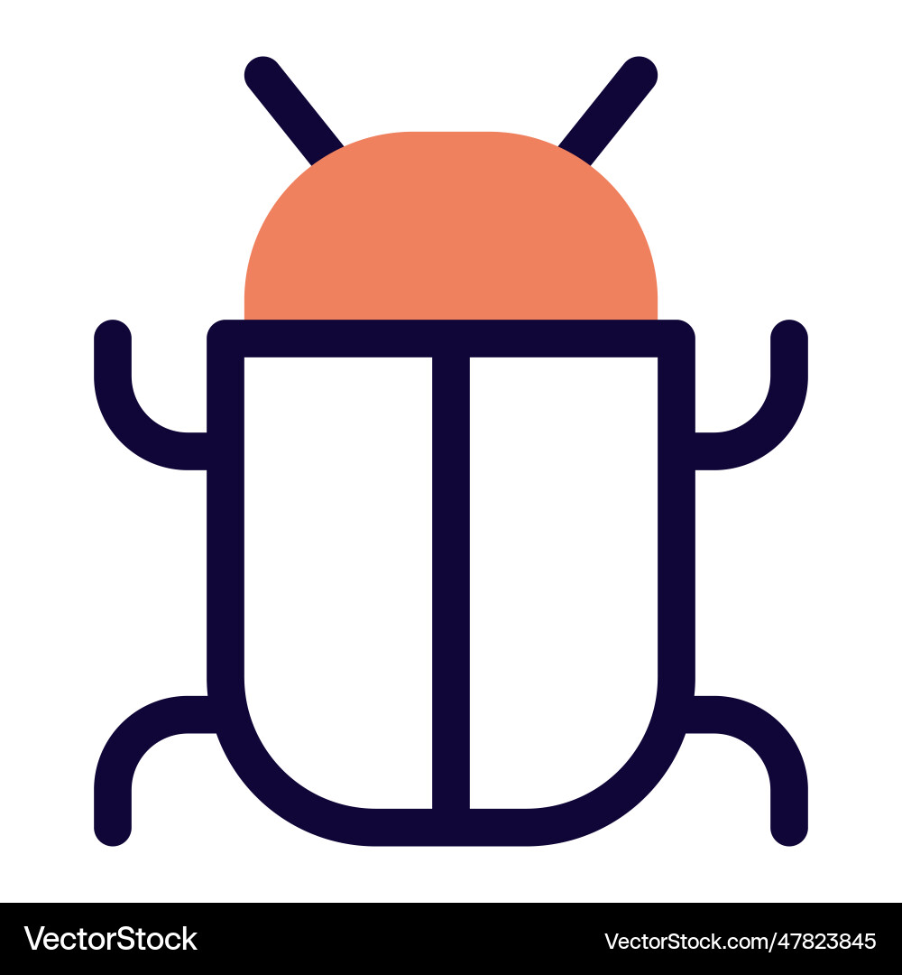 Bug an error in computer program vector image