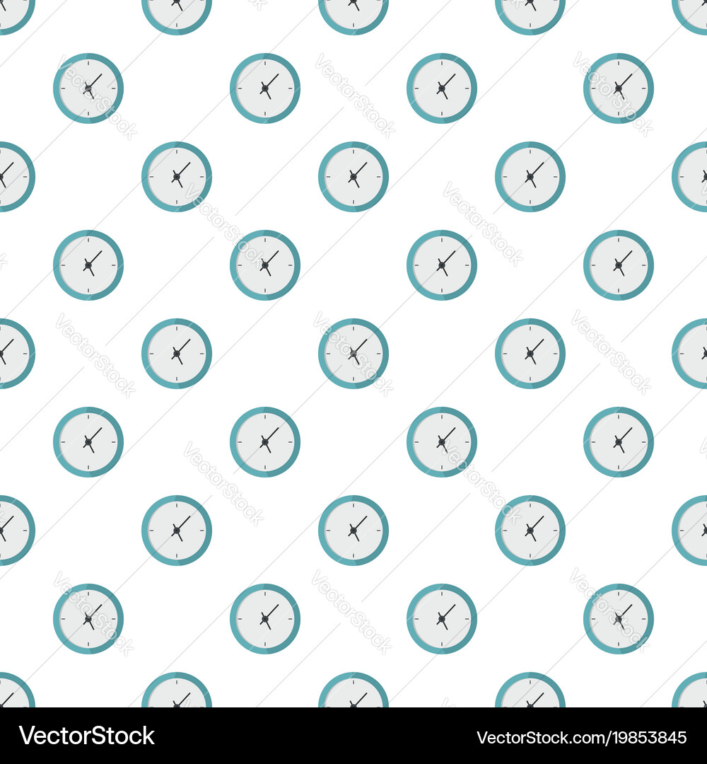 Clock minimal pattern seamless vector image