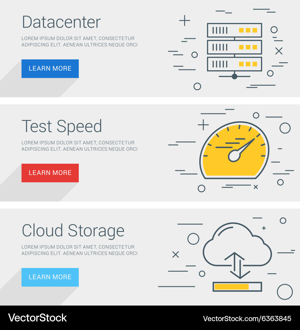 Cloud Storage Speed Data Center Line Art vector image