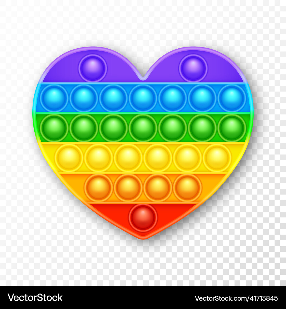Colorful silicone anti-stress pop it toy trendy Colorful silicone anti-stress pop it toy trendy Vector Image