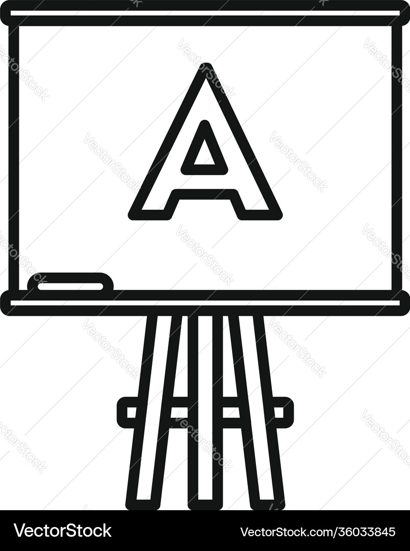 Foreign language board study icon outline style Foreign language board study icon outline style vector image