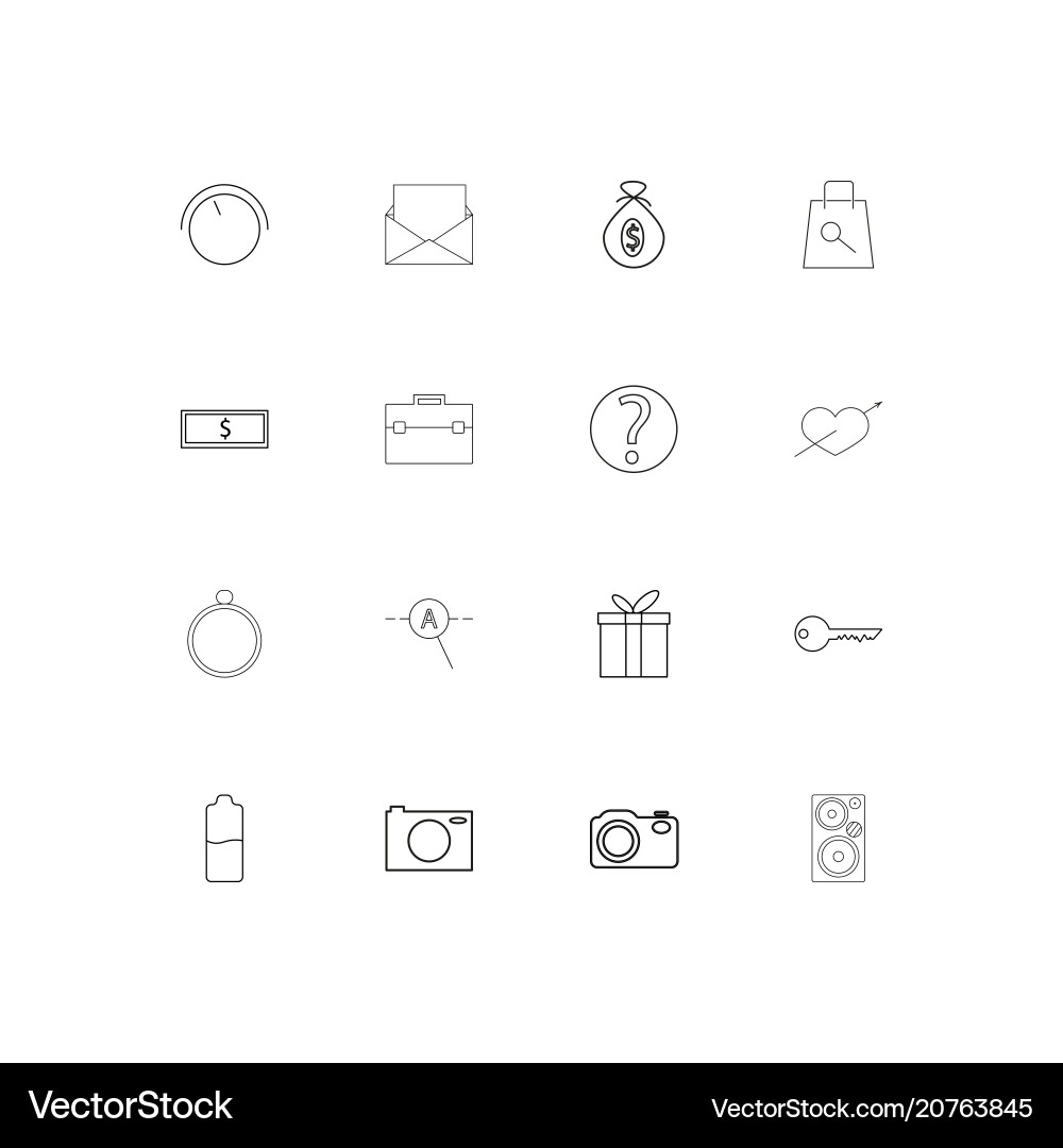 Internet of things linear thin icons set outlined vector image