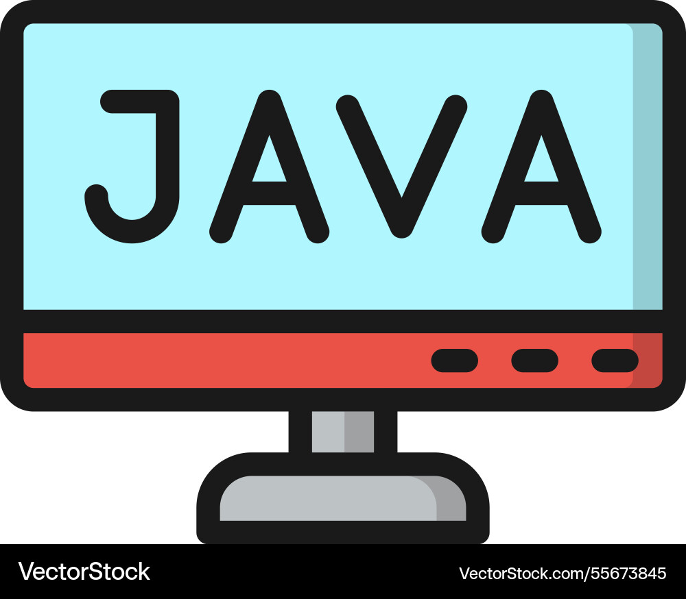 Java icon design vector image