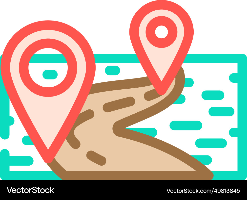 Map pointer location color icon Vector Image