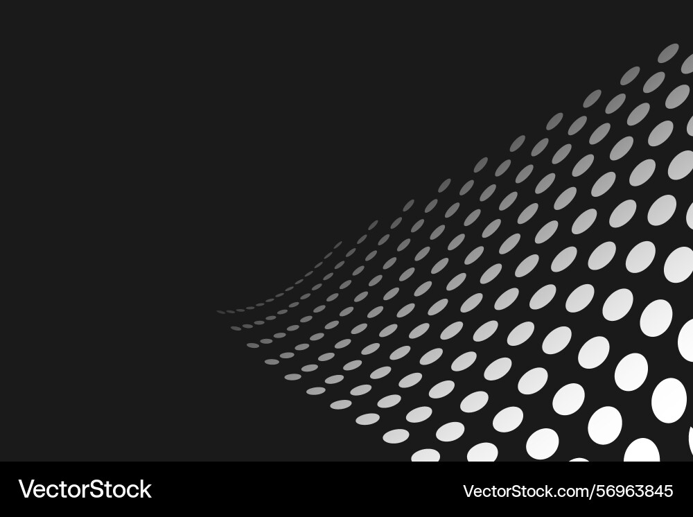 Minimal abstract wave background with white dots vector image