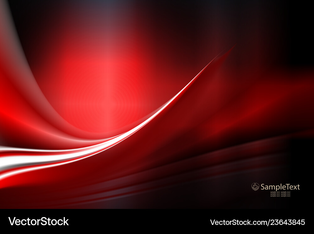 Red abstract background with smooth lines Vector Image