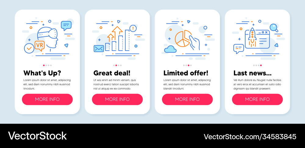 Set technology icons such as augmented reality Set technology icons such as augmented reality vector image