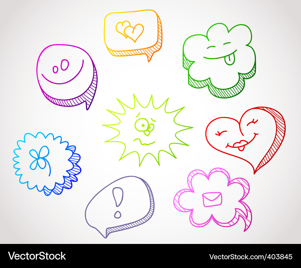 Speech bubble set Vector Image