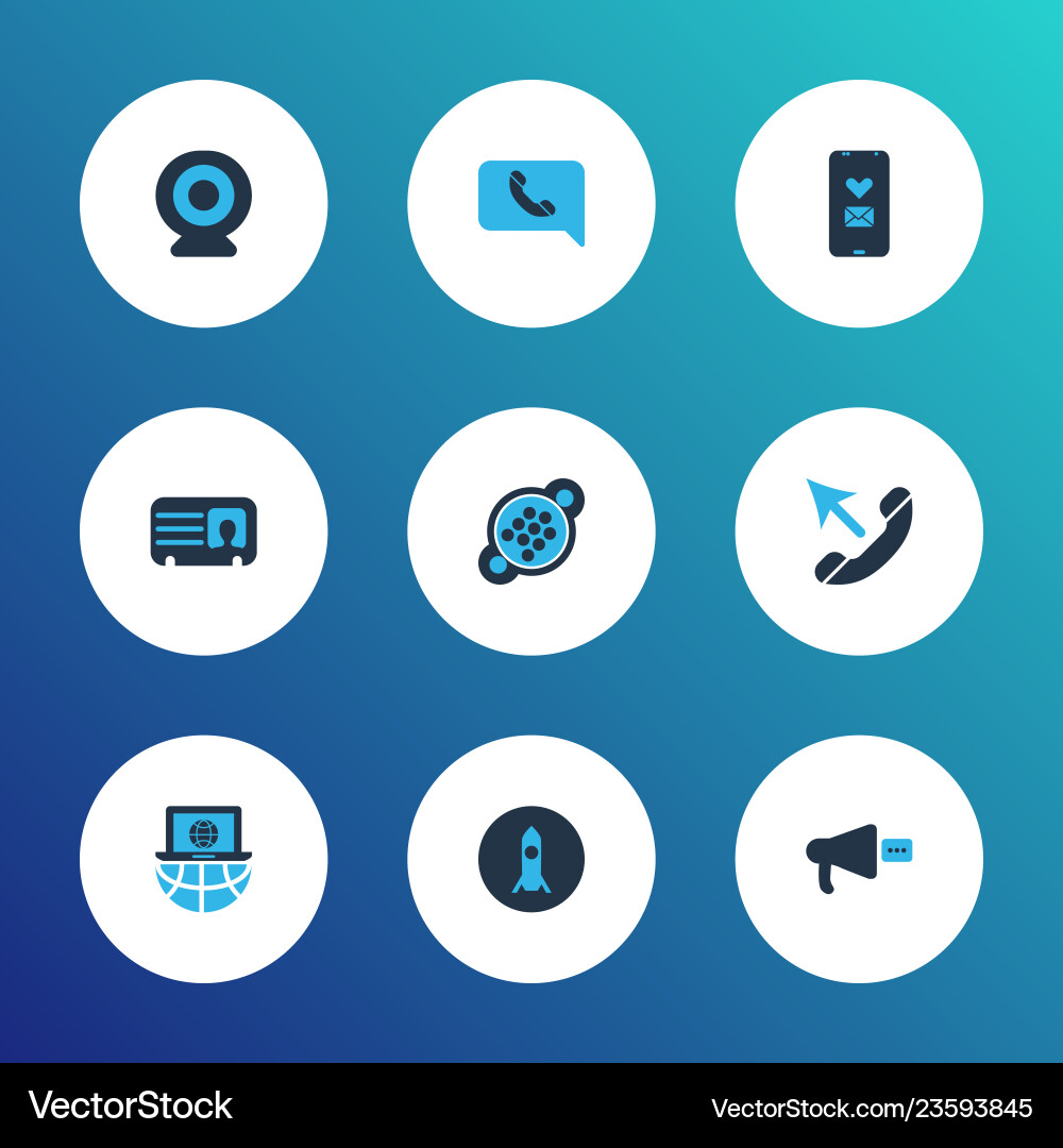 Telecommunication icons colored set with fast wifi Telecommunication icons colored set with fast wifi vector image