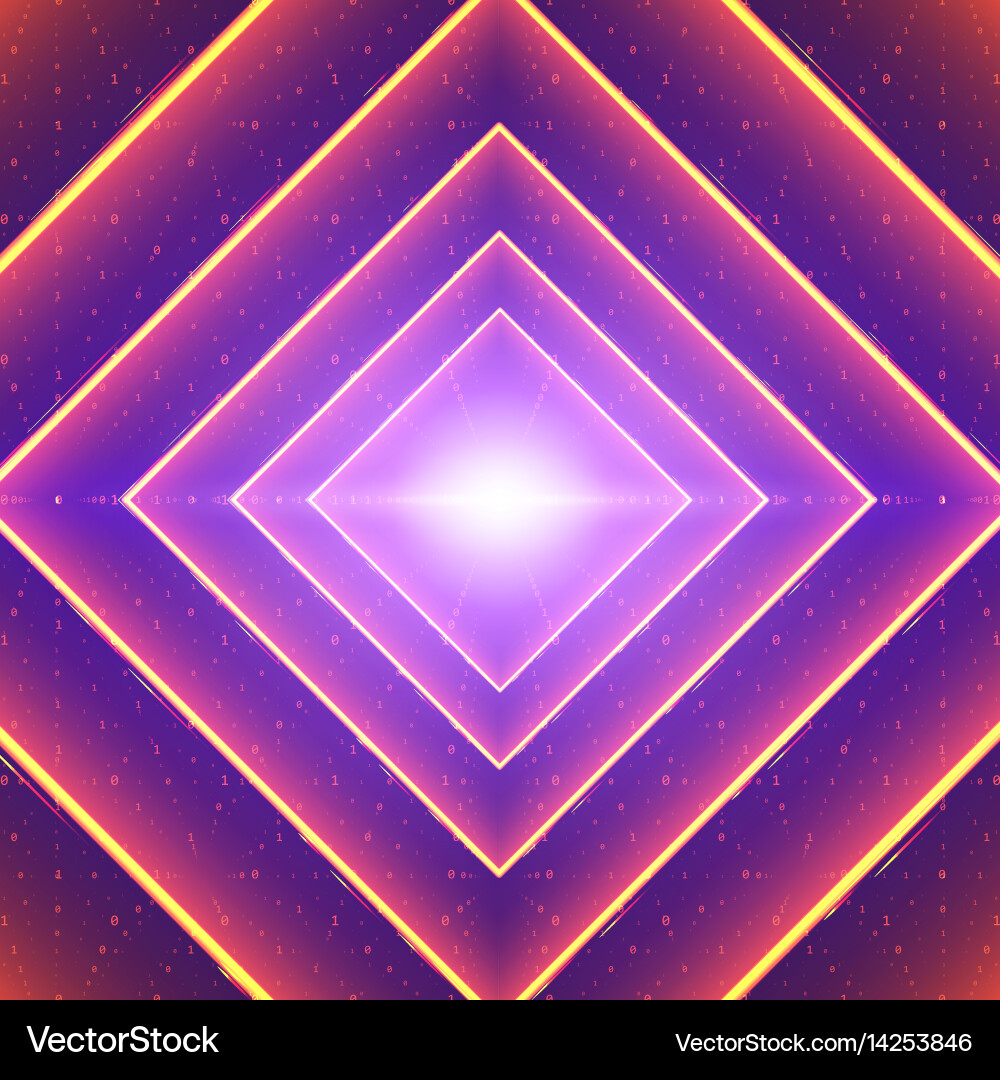 Data flow visualization square vector image