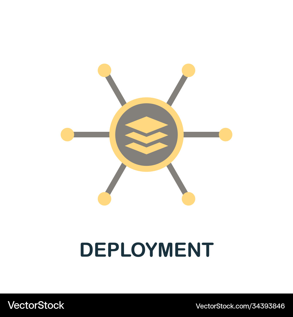 Deployment icon simple element from business vector image
