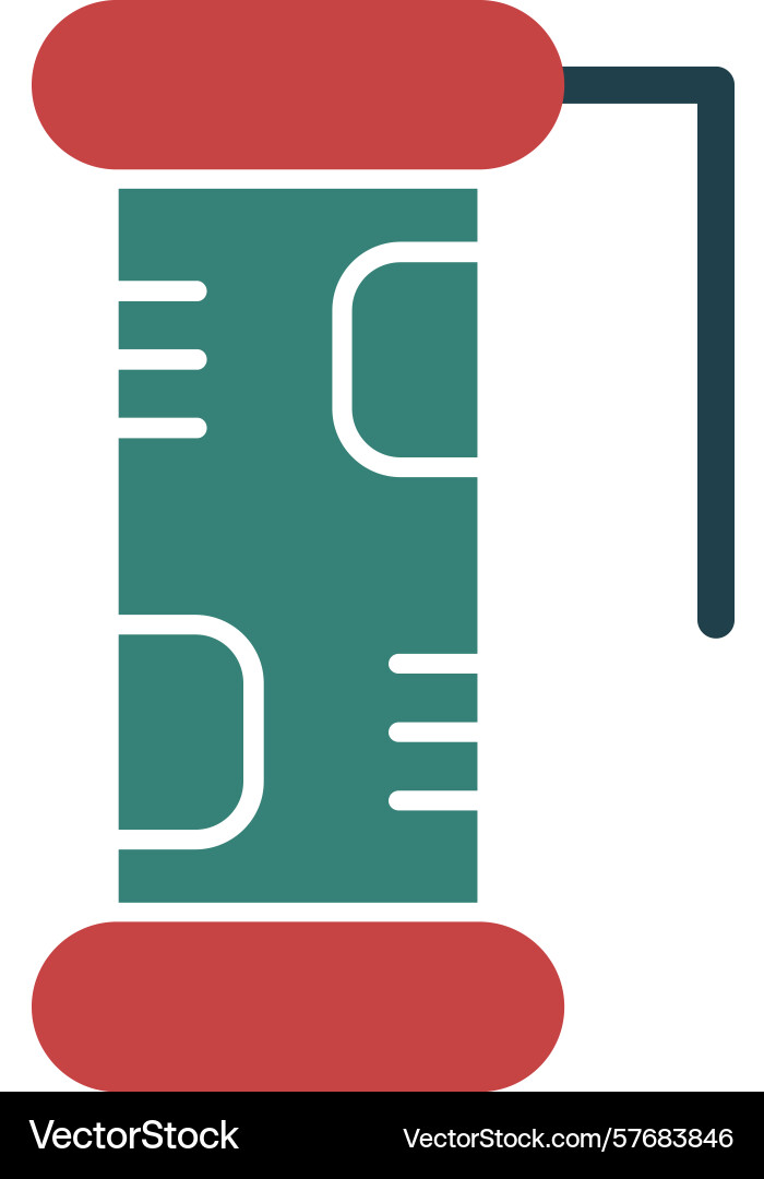 Jade scroll glyph multi color icon Vector Image